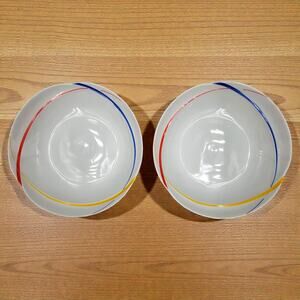 Studio Nova Cortina Primary Coupe Cereal Bowls Set of 2 Japan 7 3/4"
